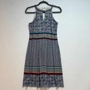 London Times Women’s Multicolor Keyhole Halter Dress Size 8